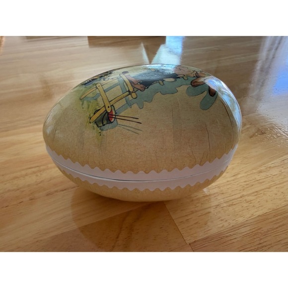 Vintage Nestler Germany Easter Egg – Rabbit on Ladder Scene Paper Mache - Picture 8 of 14